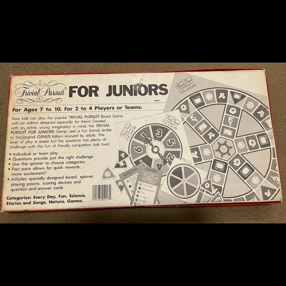 Board Game. 1987 Trivial Pursuit For Juniors. Q&A. - Picture 3 of 11